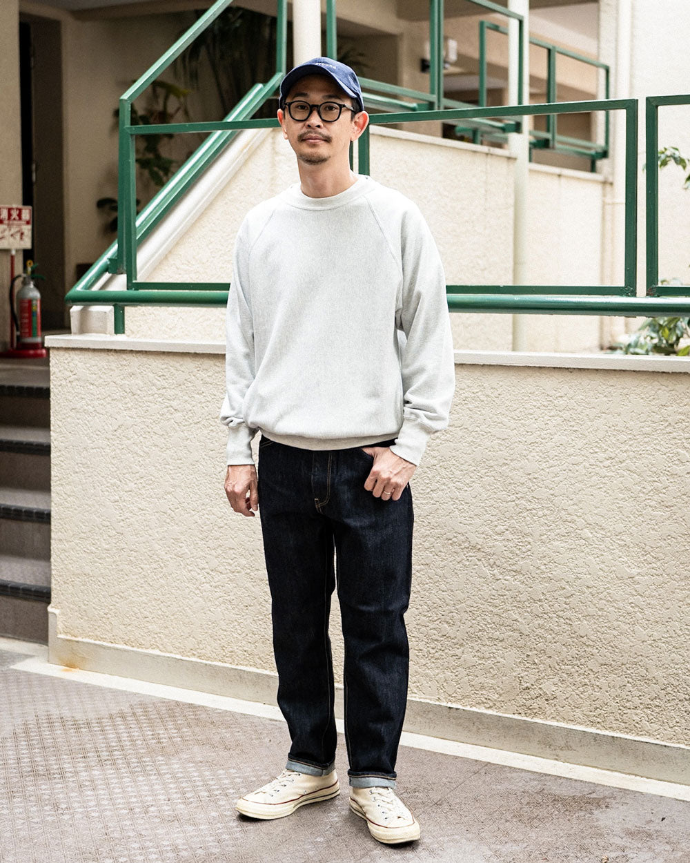 BATONER MELANGE COLOR JUMBERCA URAKE CREW NECK