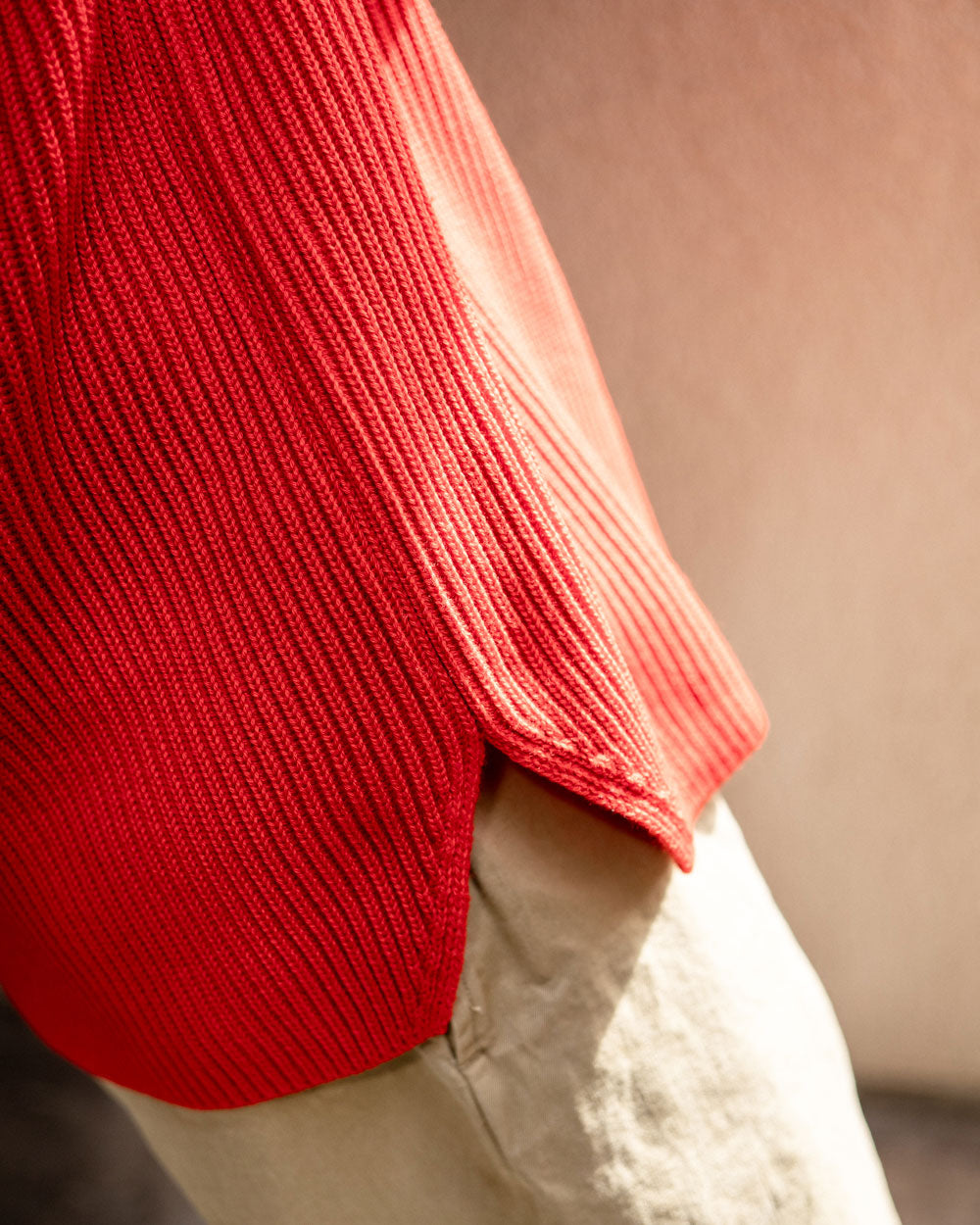 BATONER SOLID WOOL RIB POLO