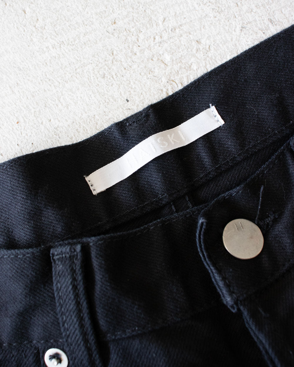 HATSKI Loose Tapered Washi Denim -Black- Denim01-W