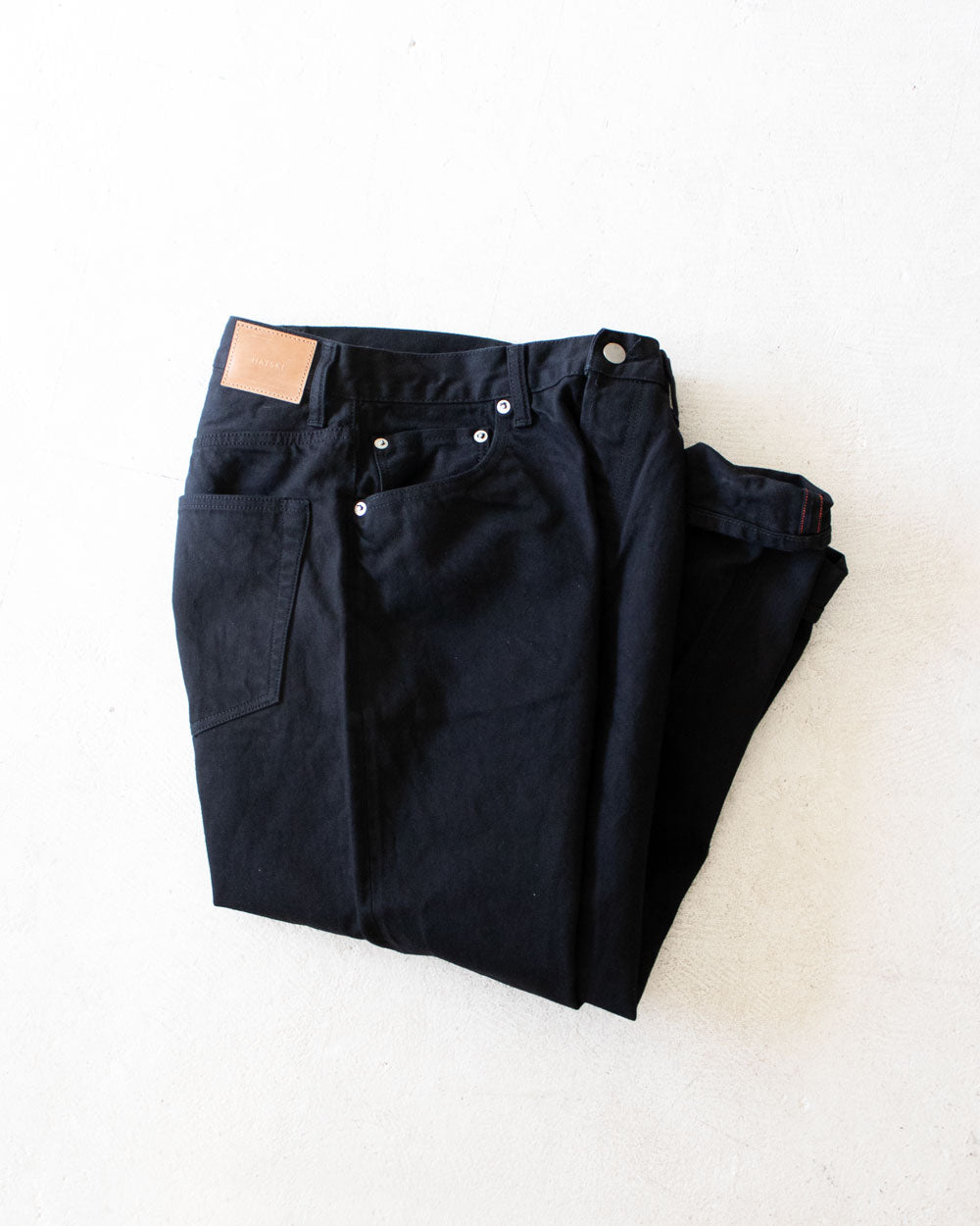 HATSKI Loose Tapered Washi Denim -Black- Denim01-W