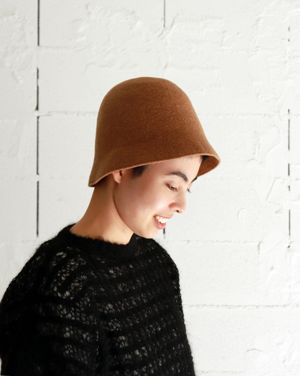 mature ha.　bell hat - lamb wool