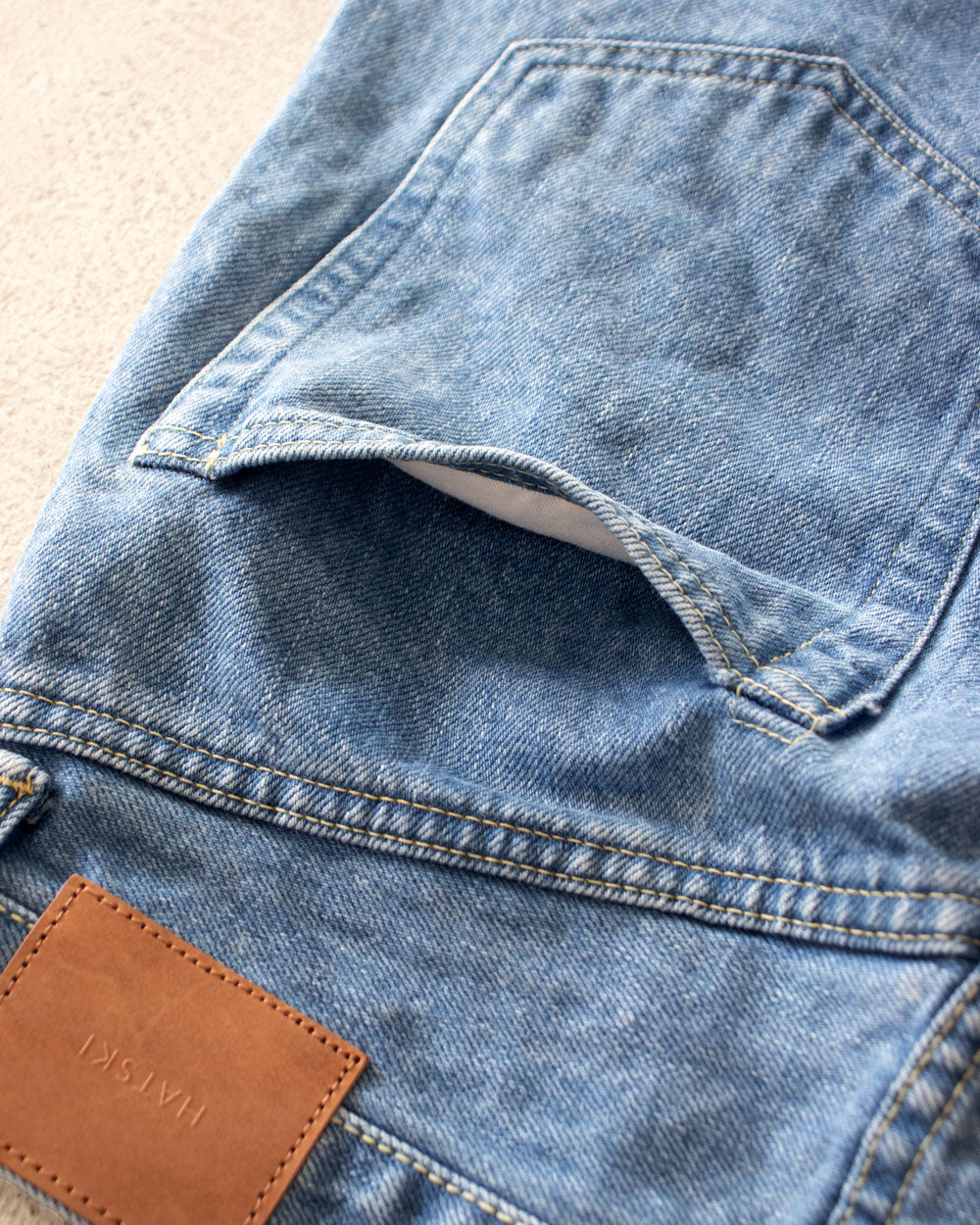HATSKI　Loose Tapered Washi Denim Denim01-W