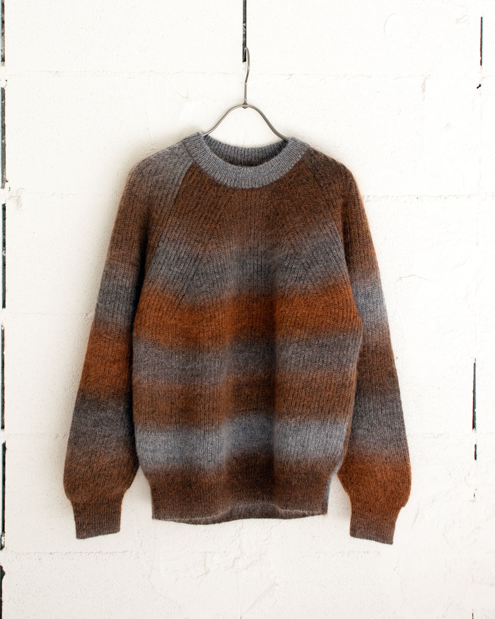 BATONER MOHAIR KASURI DYE SIGNATURE CREW NECK