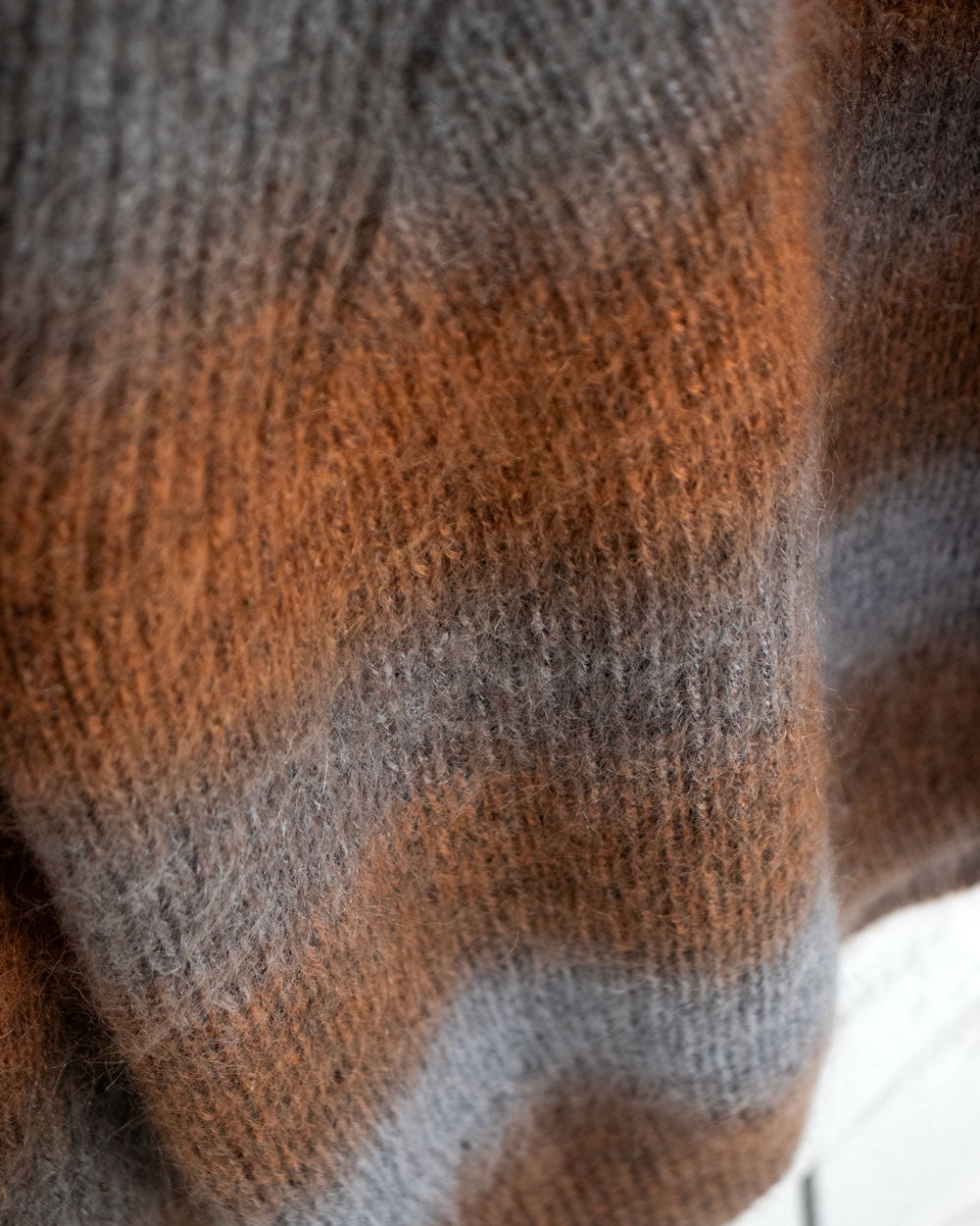 BATONER MOHAIR KASURI DYE SIGNATURE CREW NECK