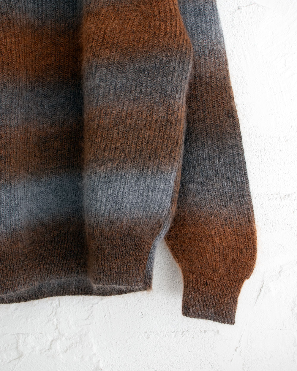 BATONER MOHAIR KASURI DYE SIGNATURE CREW NECK