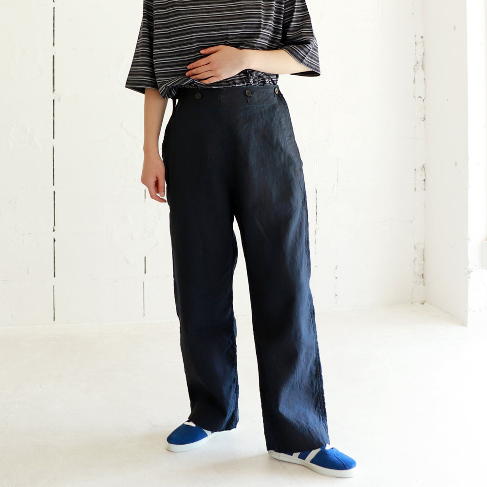 HATSKI Indigo Linen Sailor Pants HTK-24001