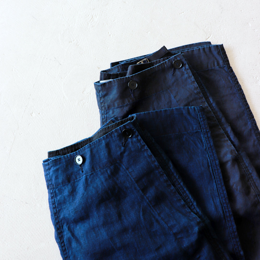 HATSKI Indigo Linen Sailor Pants HTK-24001