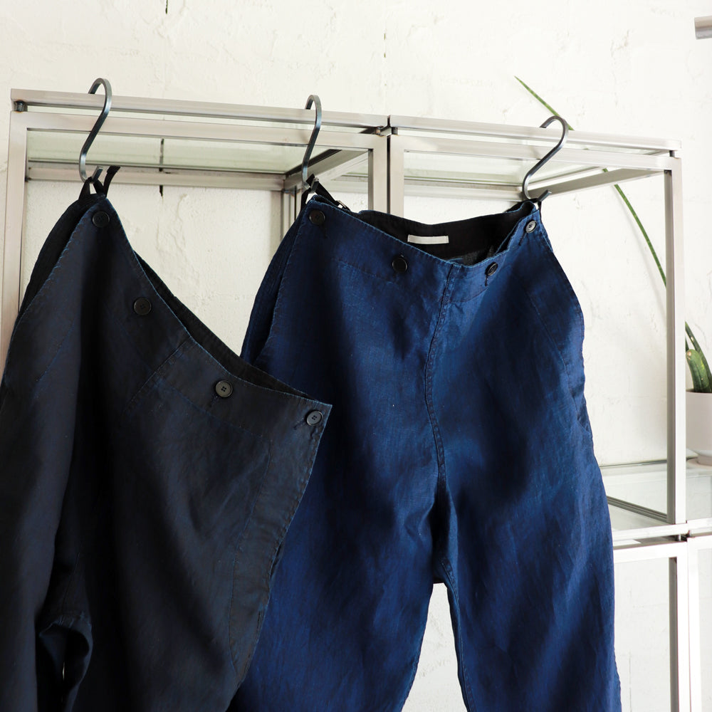 HATSKI Indigo Linen Sailor Pants HTK-24001