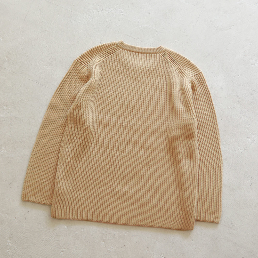 BATONER SOLID WOOL RIB CREW NECK