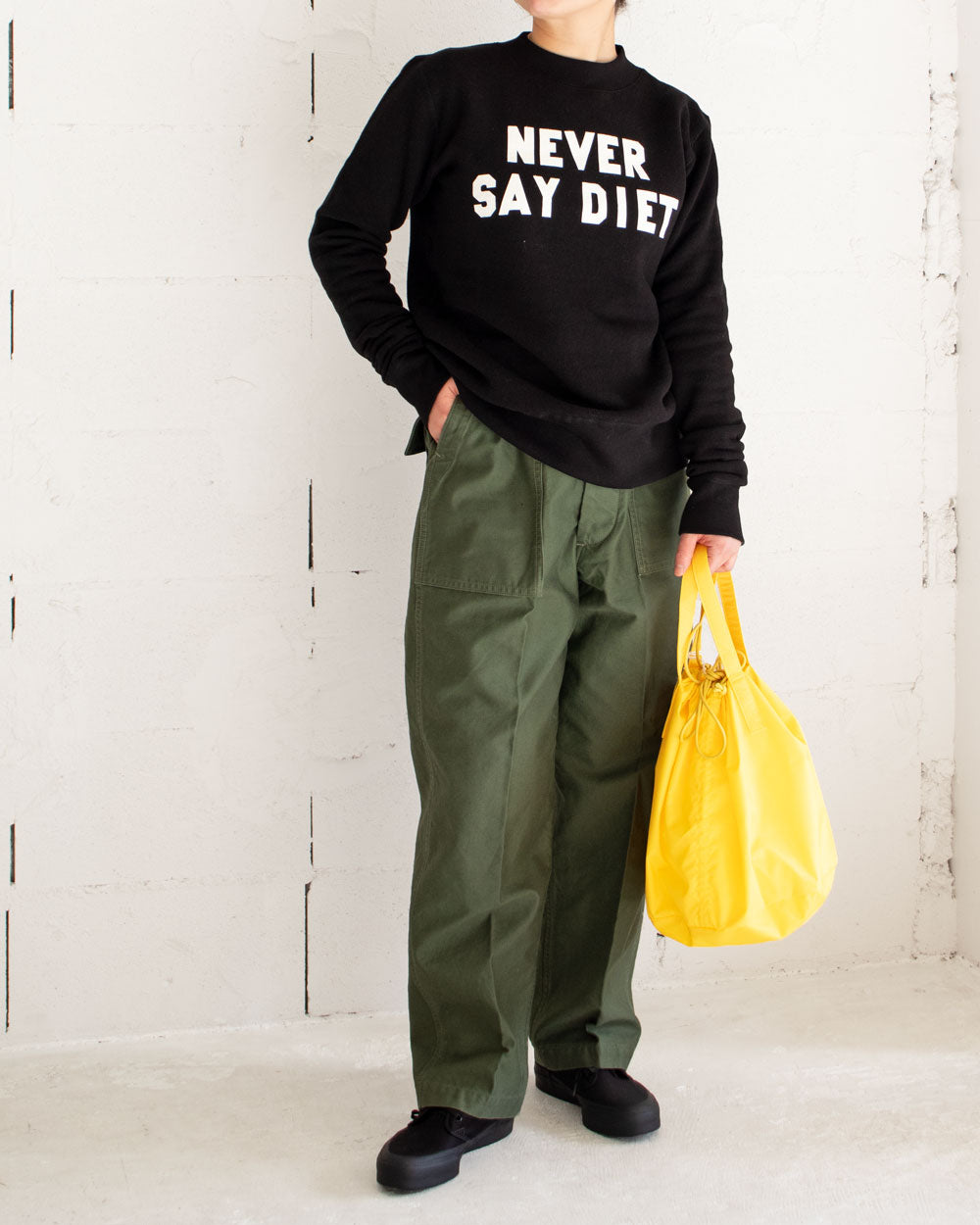 R＆D.M.Co-　NEVER SAY DIET SWEAT SHIRT