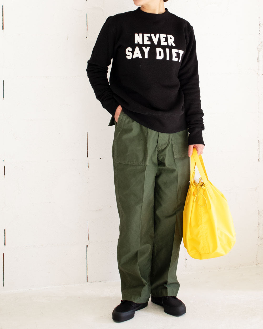 R＆D.M.Co-　NEVER SAY DIET SWEAT SHIRT