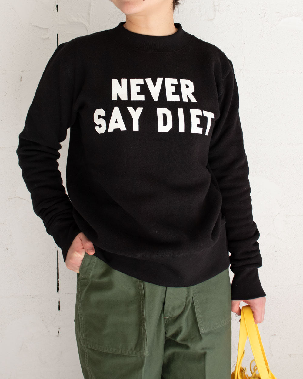 R＆D.M.Co-　NEVER SAY DIET SWEAT SHIRT