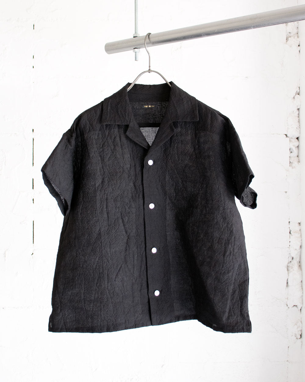 R＆D.M.Co- SHADING CHECK OPEN COLLAR SHIRT