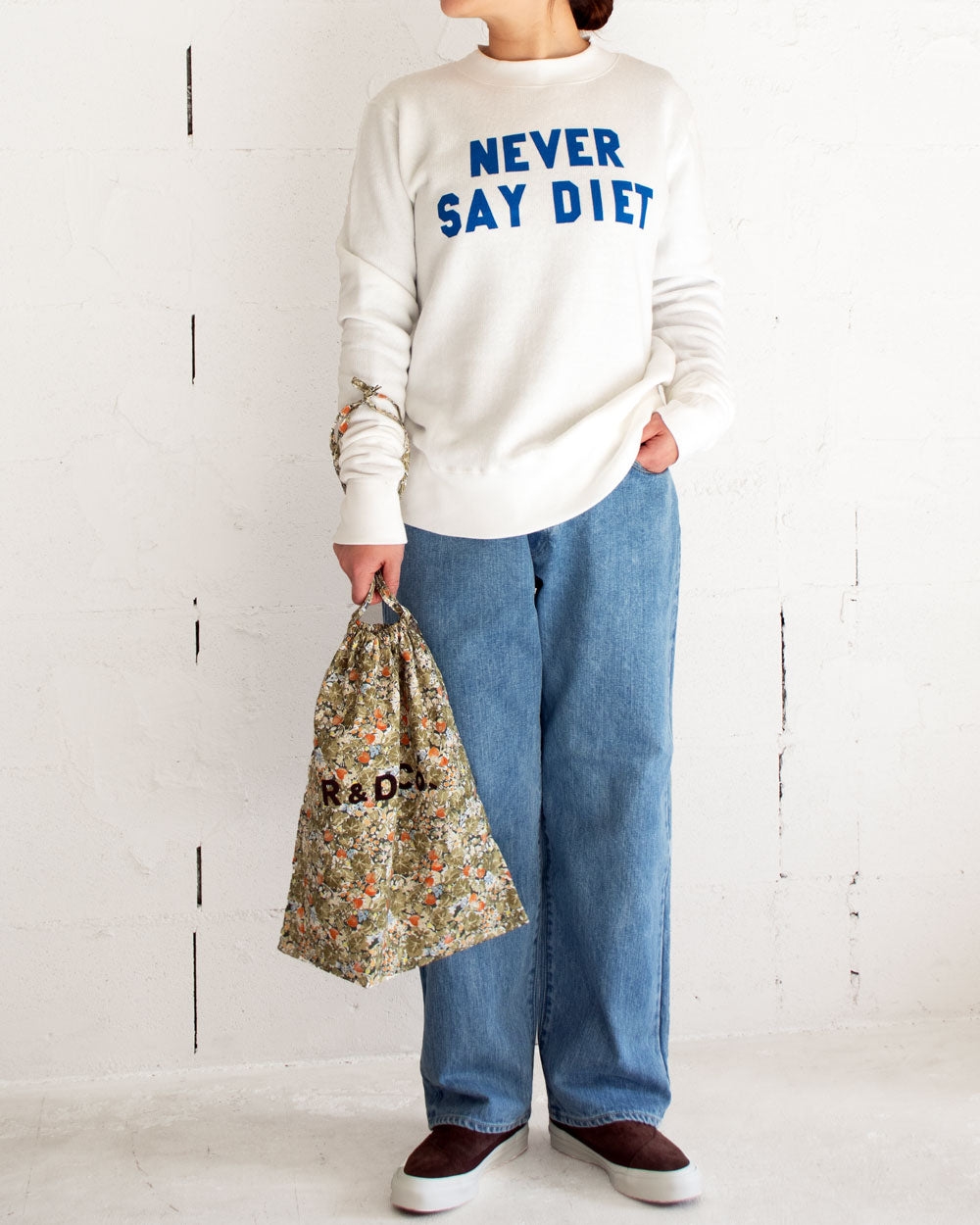 R＆D.M.Co-　NEVER SAY DIET SWEAT SHIRT
