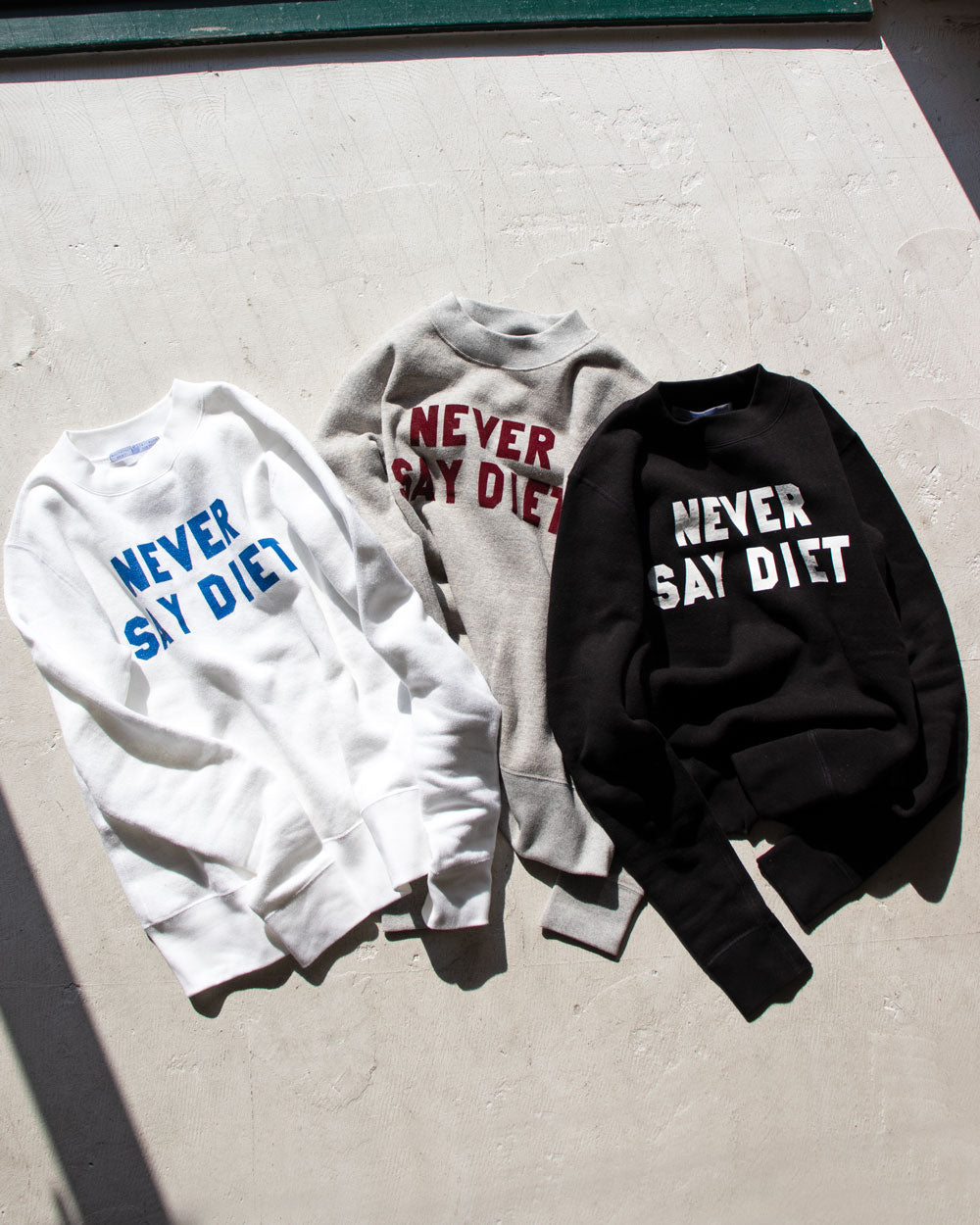 R＆D.M.Co-　NEVER SAY DIET SWEAT SHIRT