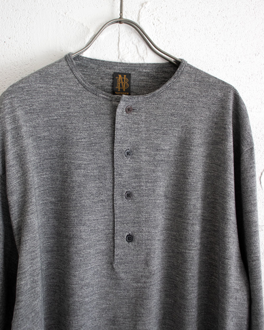 BATONER SLUB MIX SLEEPING LONG SLEEVE T-SHIRT