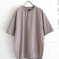 BATONER BROWSING HENLEY NECK T-SHIRT