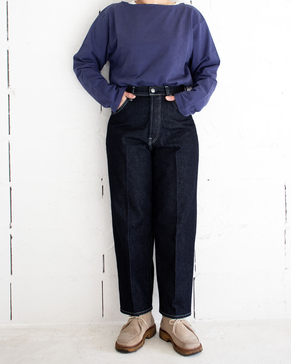 HATSKI Back Buckle Denim -One Wash- Denim05