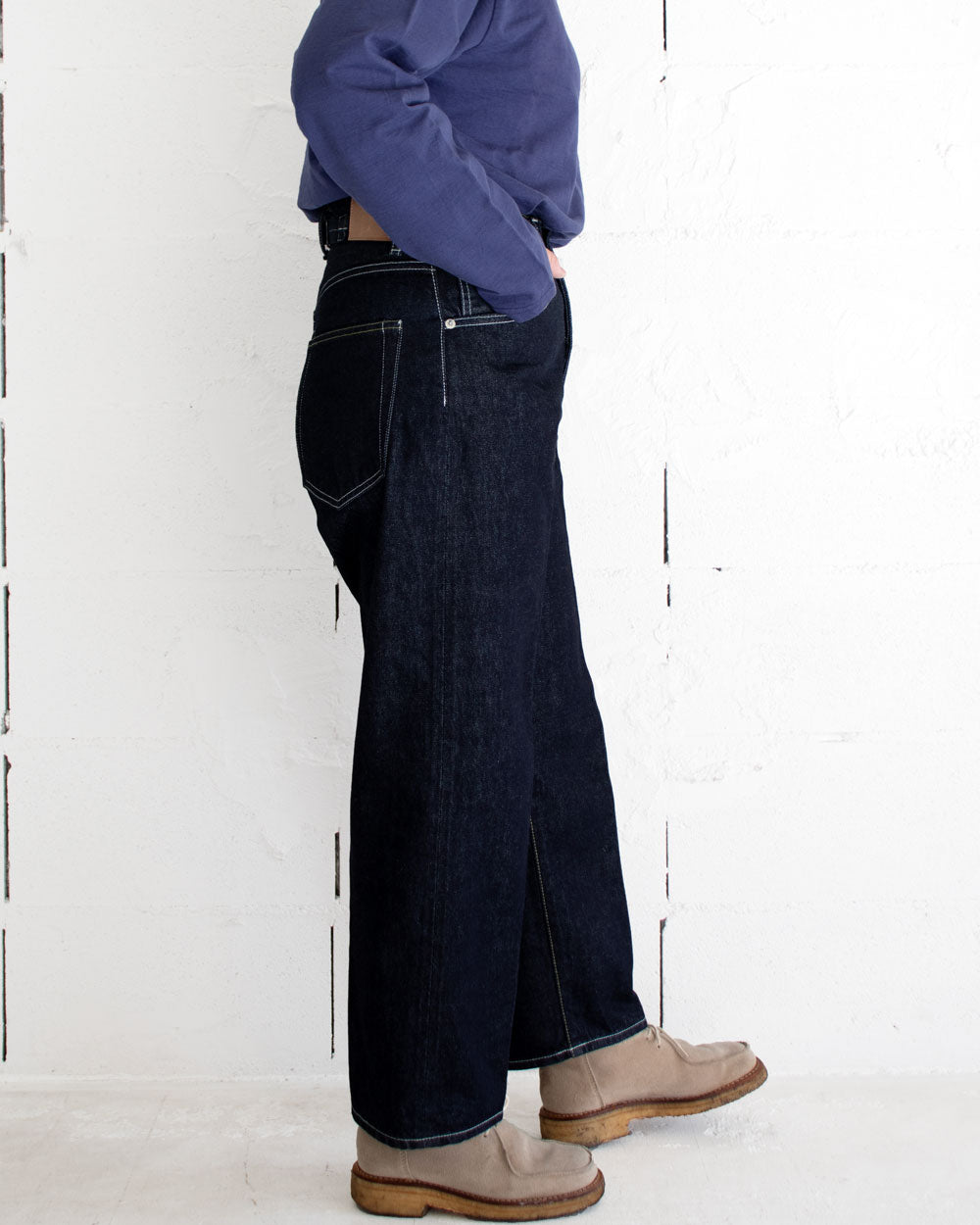 HATSKI Back Buckle Denim -One Wash- Denim05