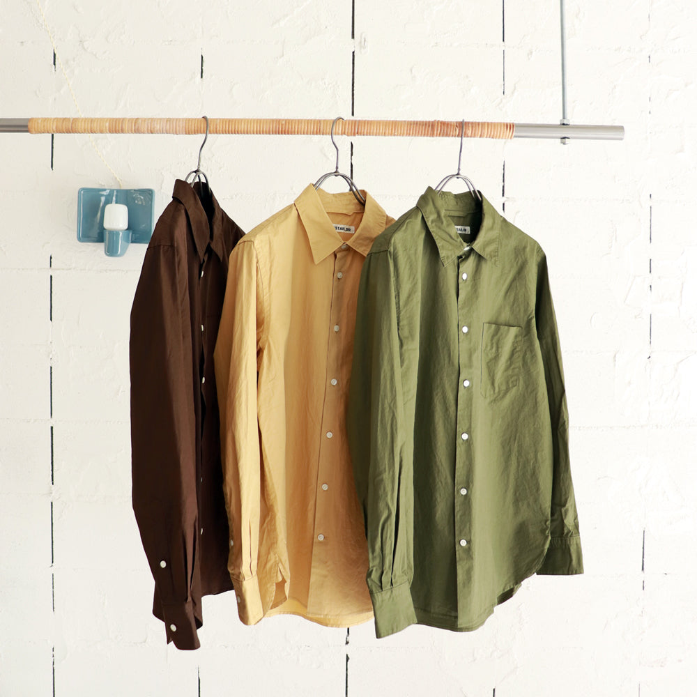 OLDMAN'S TAILOR REGULAR COLLAR SHIRT GARMENT DYE