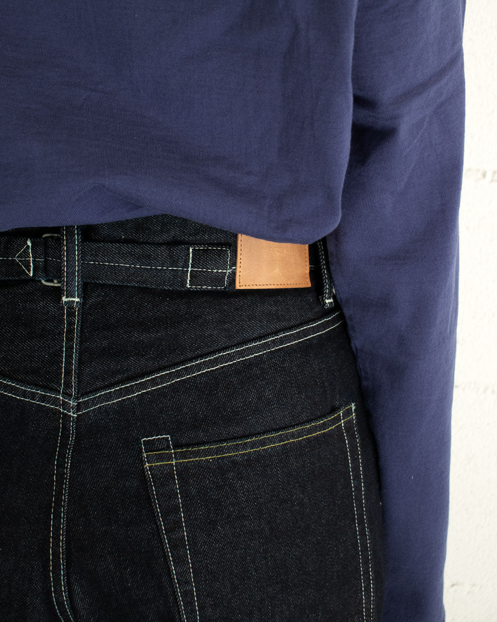 HATSKI Back Buckle Denim -One Wash- Denim05
