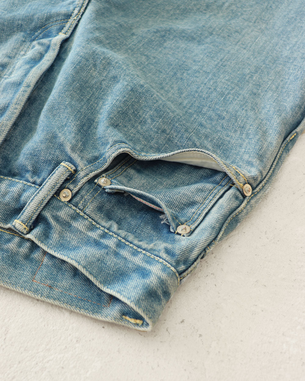 HATSKI Loose Tapered Denim -Used-IceBlue HTK-22001-U