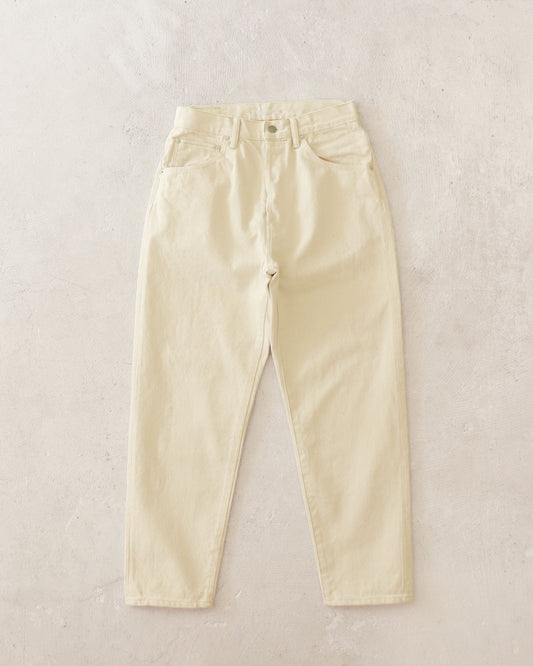 HATSKI Loose Tapered Katsuragi Denim -Ecru HTK-22001-K