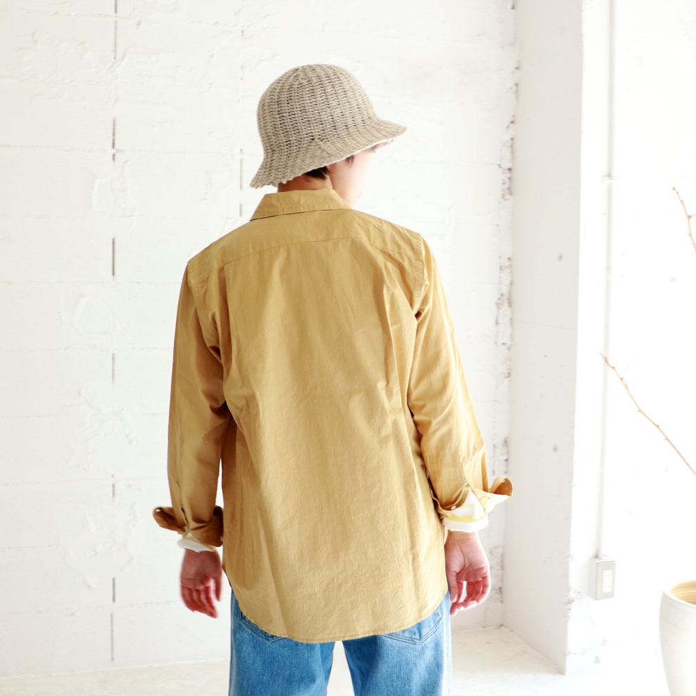 OLDMAN'S TAILOR REGULAR COLLAR SHIRT GARMENT DYE