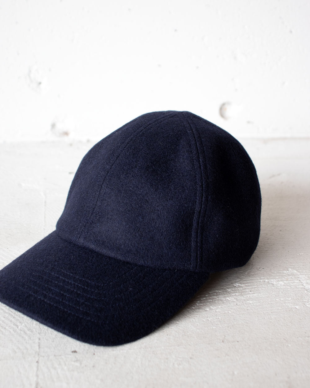 MATURE HA._MIL trainer cap / melton Navy