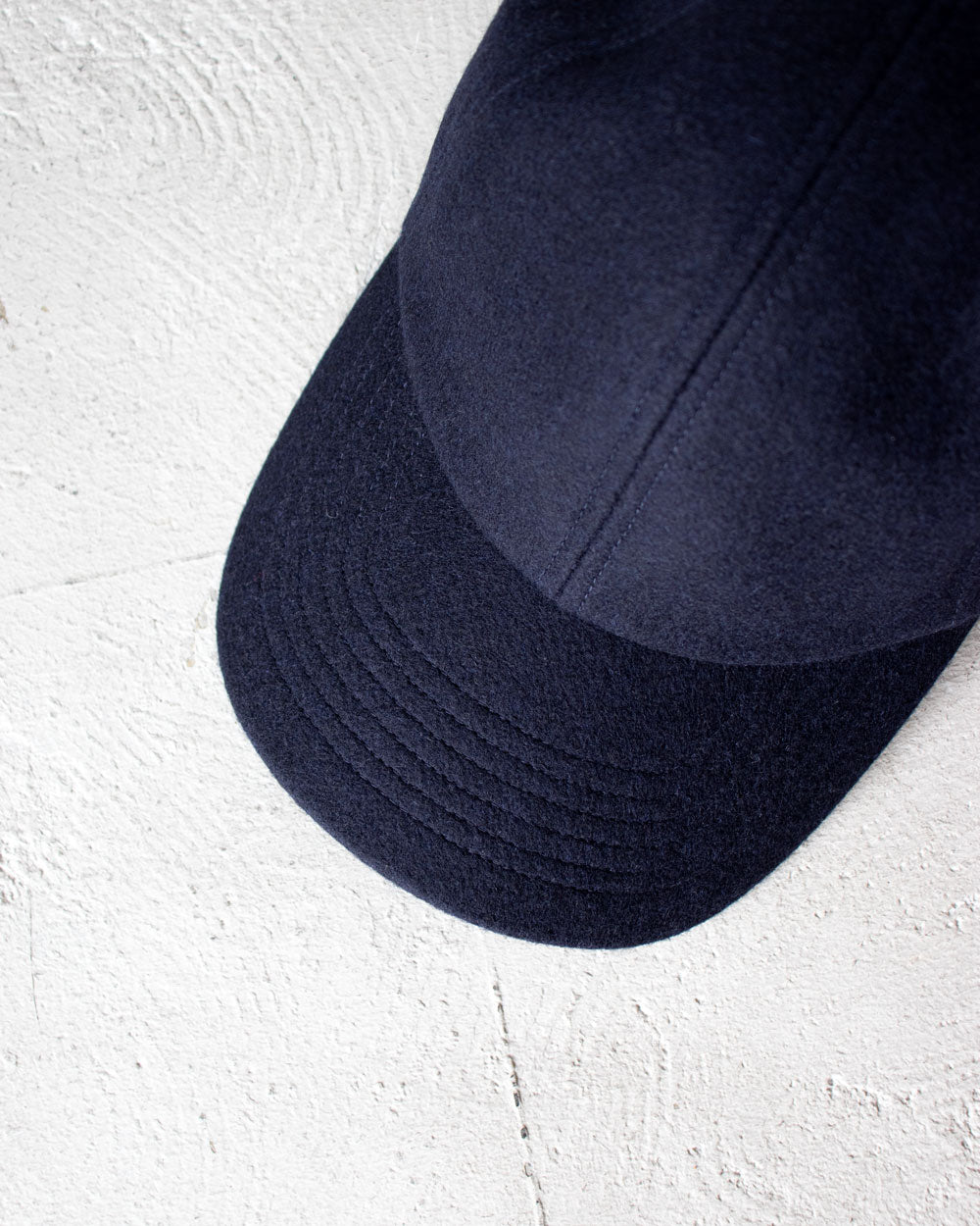 MATURE HA._MIL trainer cap / melton Navy