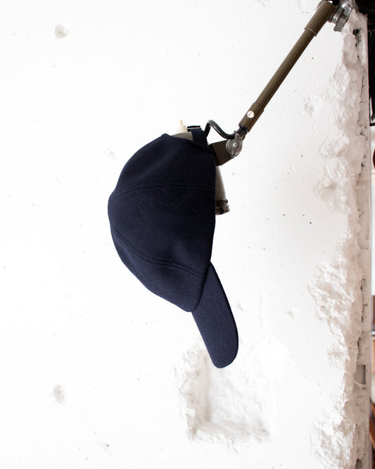 MATURE HA._MIL trainer cap / melton Navy