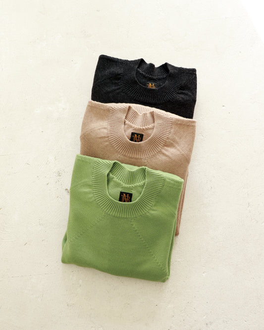 BATONER　AGING WOOL SIGNATURE CREW NECK