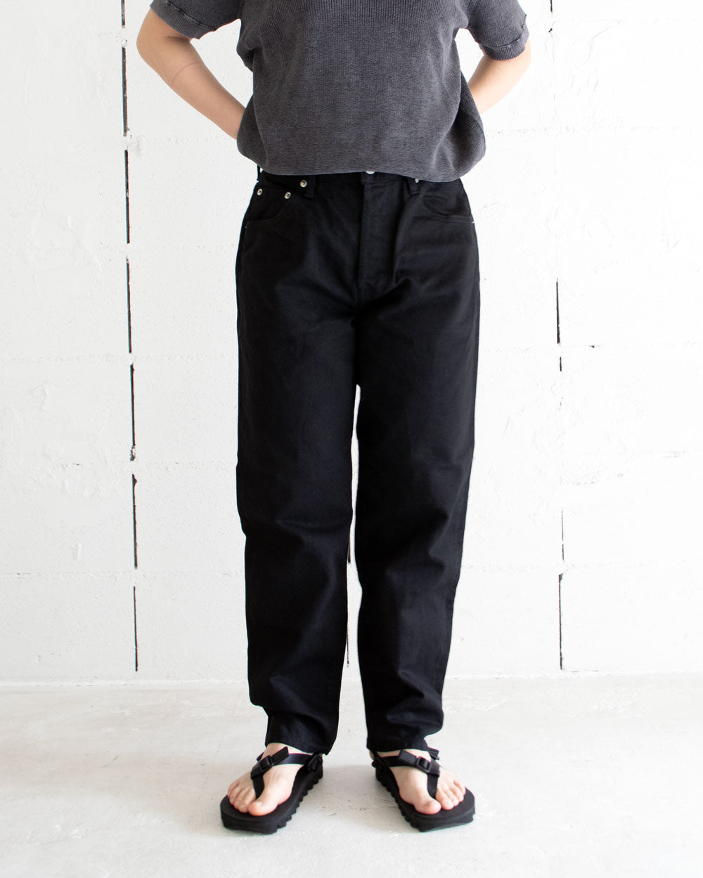 HATSKI Loose Tapered Washi Denim -Black- Denim01-W