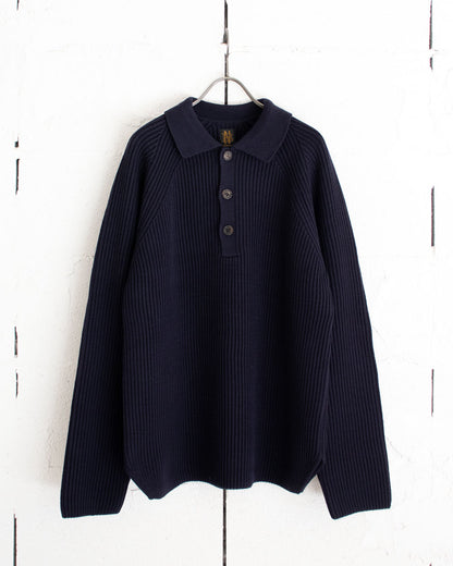 【20%OFF】BATONER SOLID WOOL RIB POLO