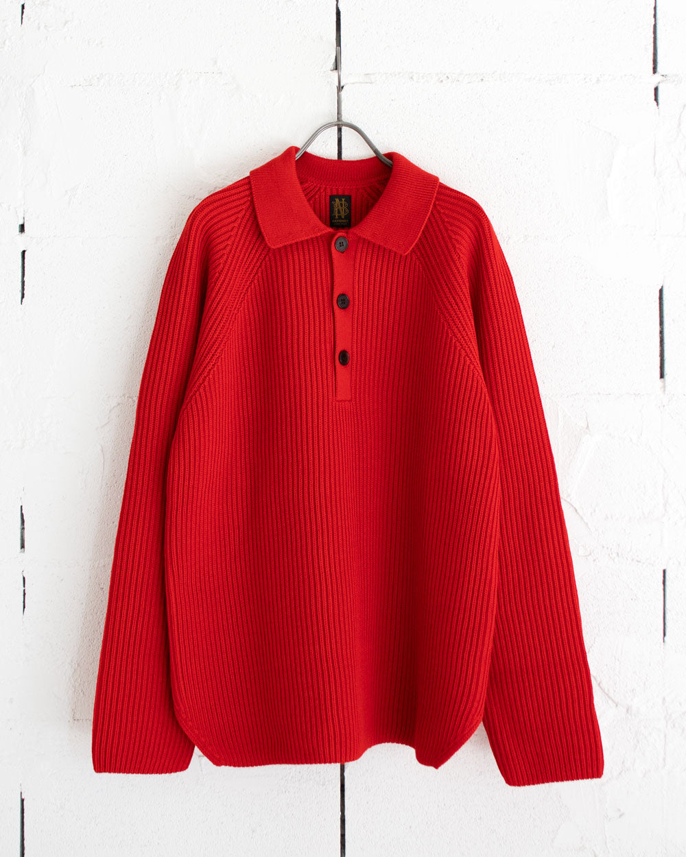 BATONER SOLID WOOL RIB POLO