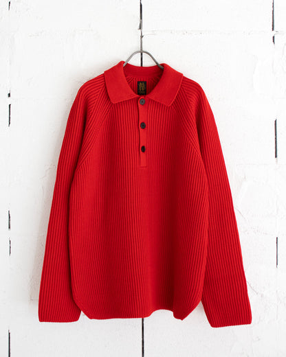 BATONER SOLID WOOL RIB POLO