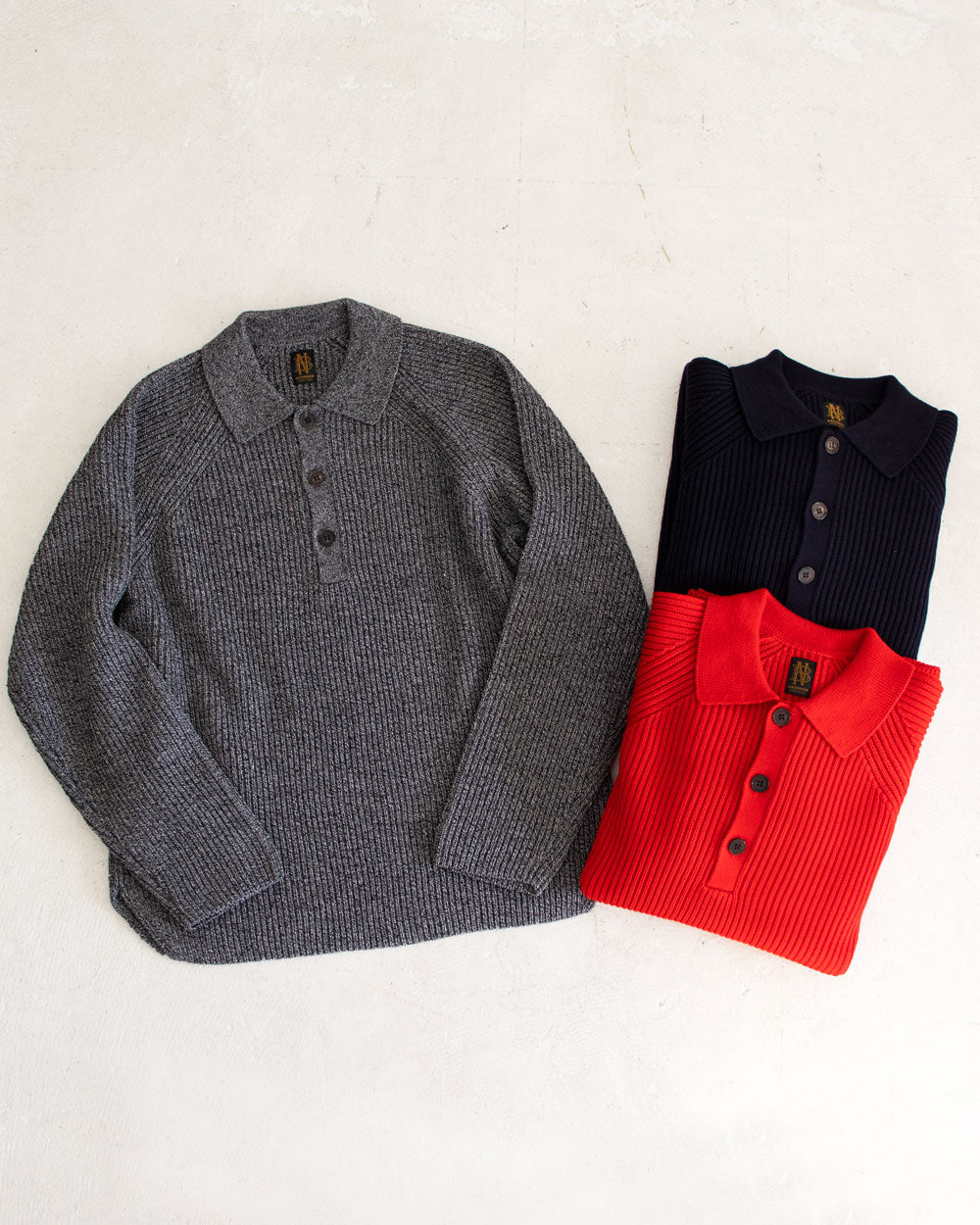 BATONER SOLID WOOL RIB POLO – csew