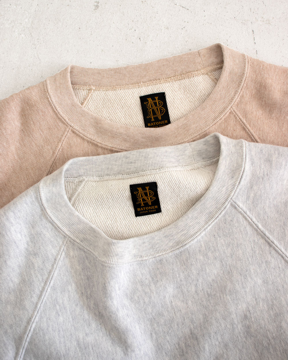 BATONER MELANGE COLOR JUMBERCA URAKE CREW NECK