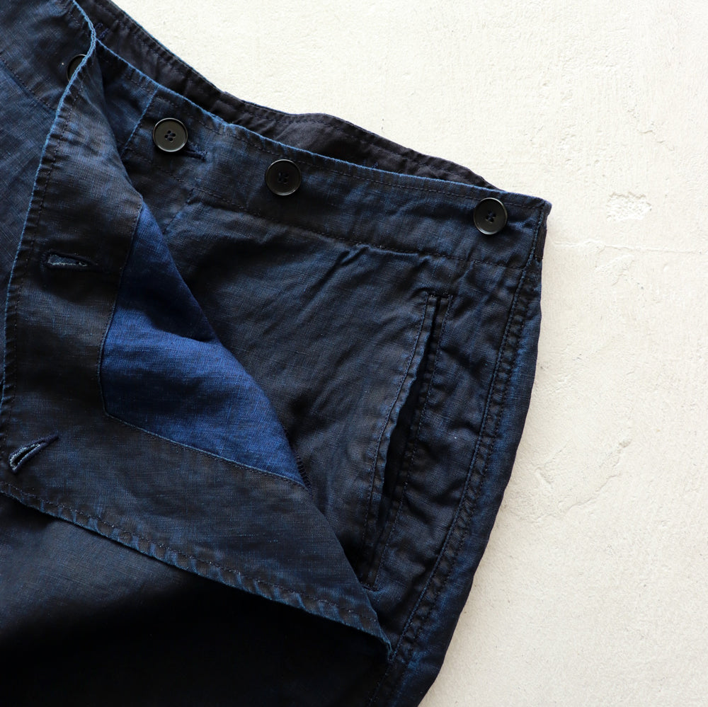 HATSKI Indigo Linen Sailor Pants HTK-24001