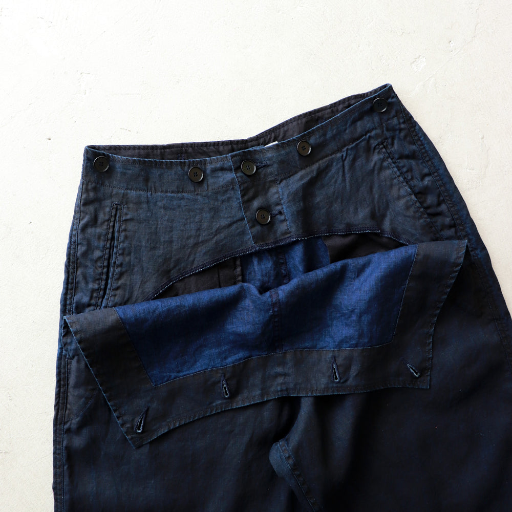 HATSKI Indigo Linen Sailor Pants HTK-24001