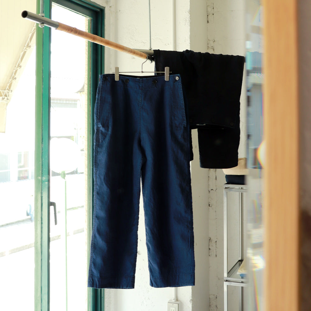 HATSKI Indigo Linen Sailor Pants HTK-24001