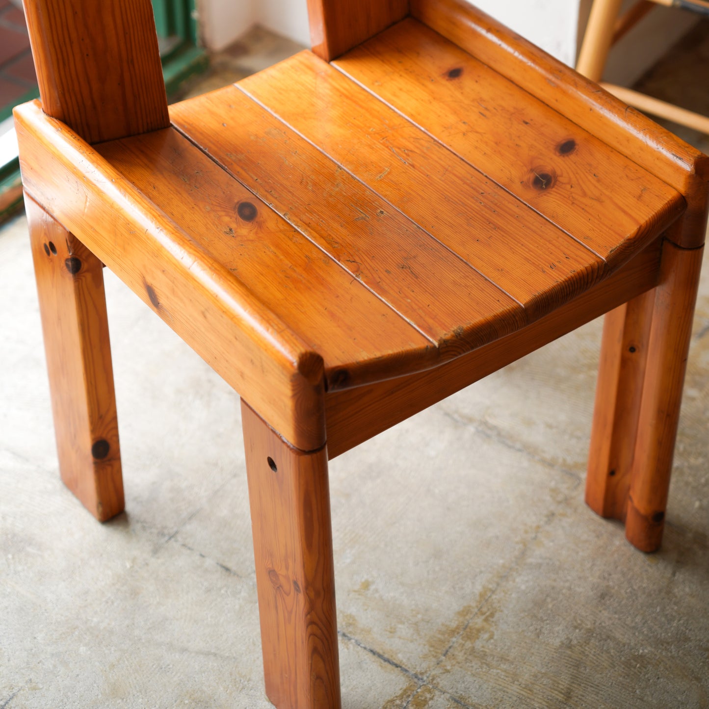 French Solid Pine Dining Chair