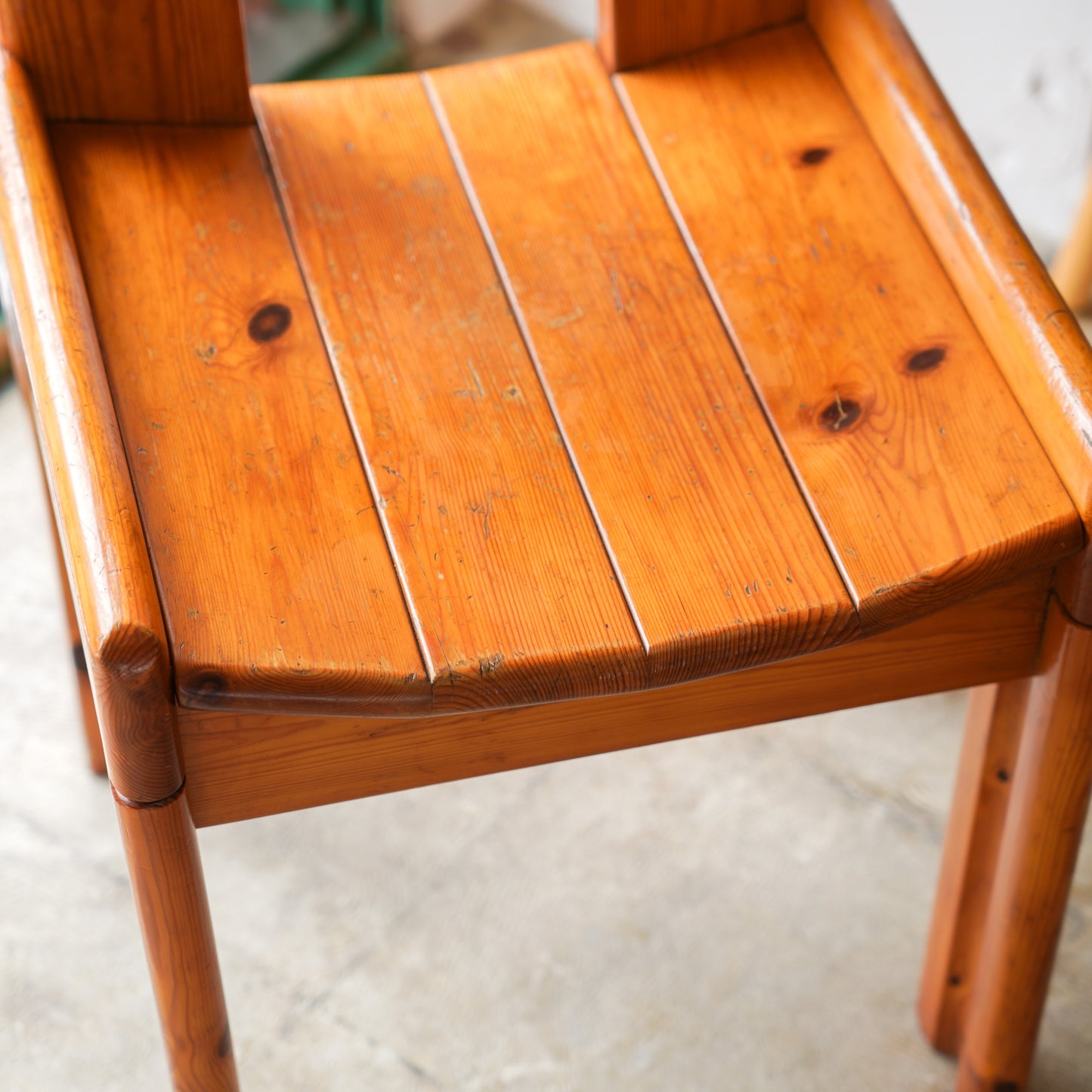 French Solid Pine Dining Chair