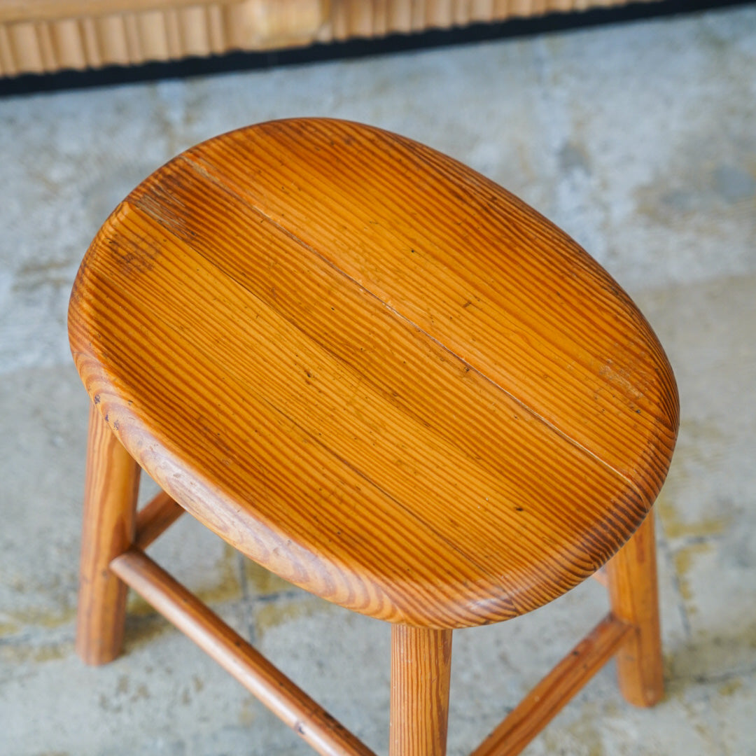 vintage pine stool