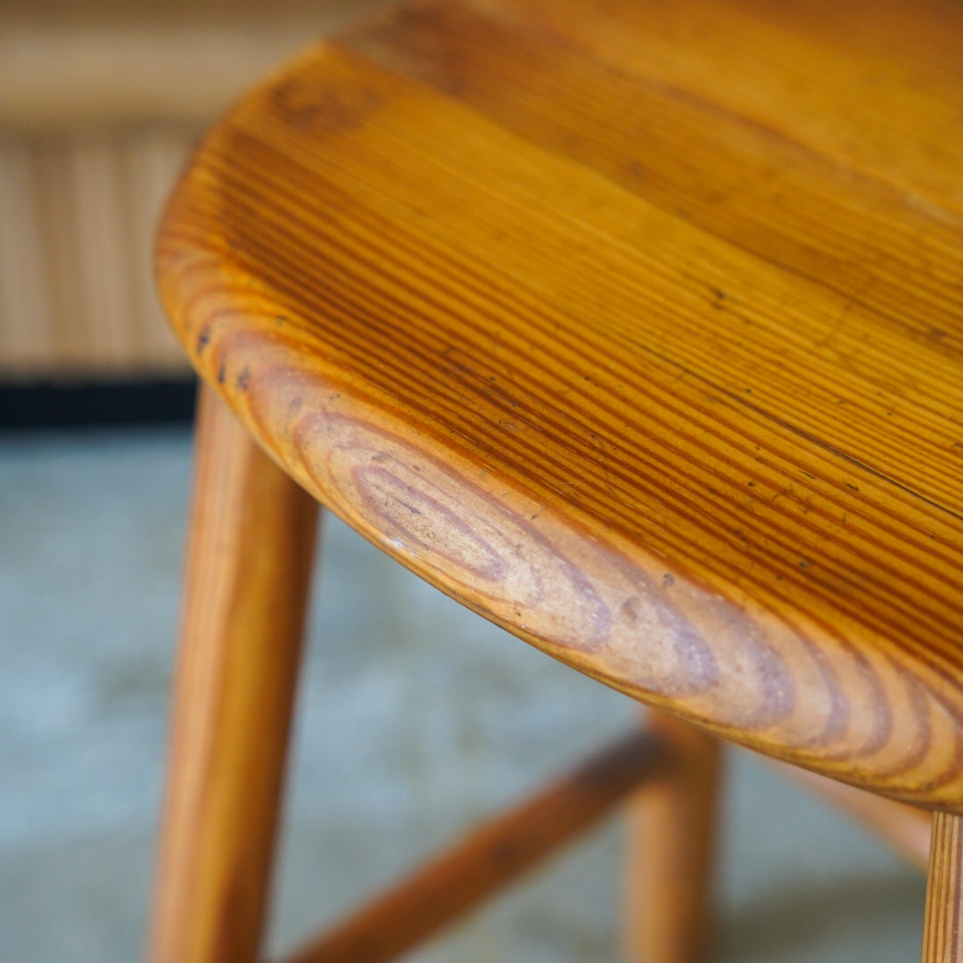 vintage pine stool